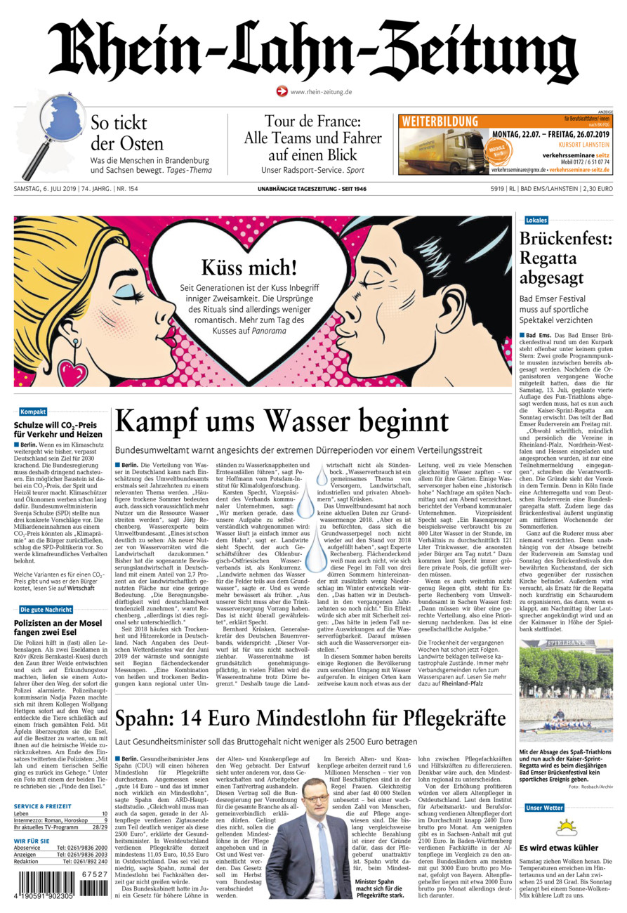 Rhein-Lahn-Zeitung vom Samstag, 06.07.2019