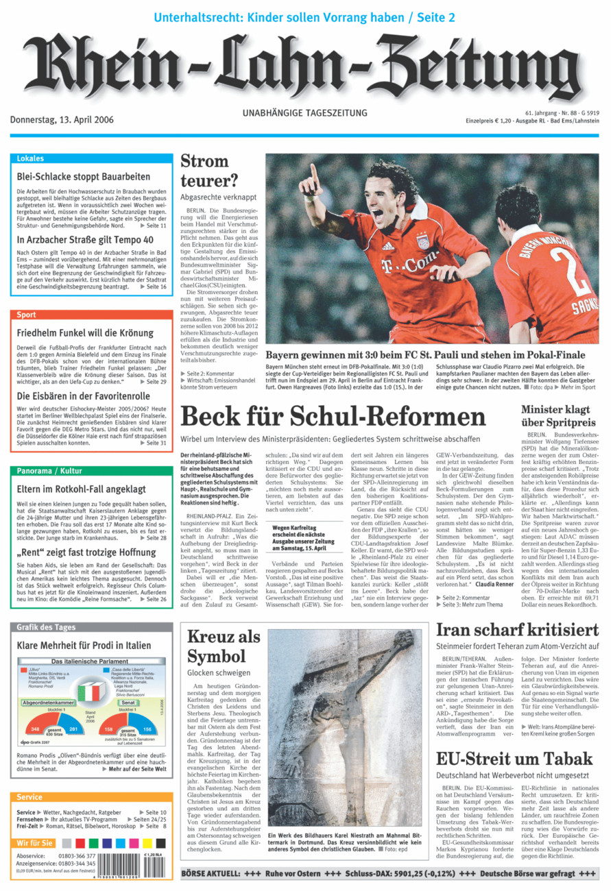 Rhein-Lahn-Zeitung vom Donnerstag, 13.04.2006
