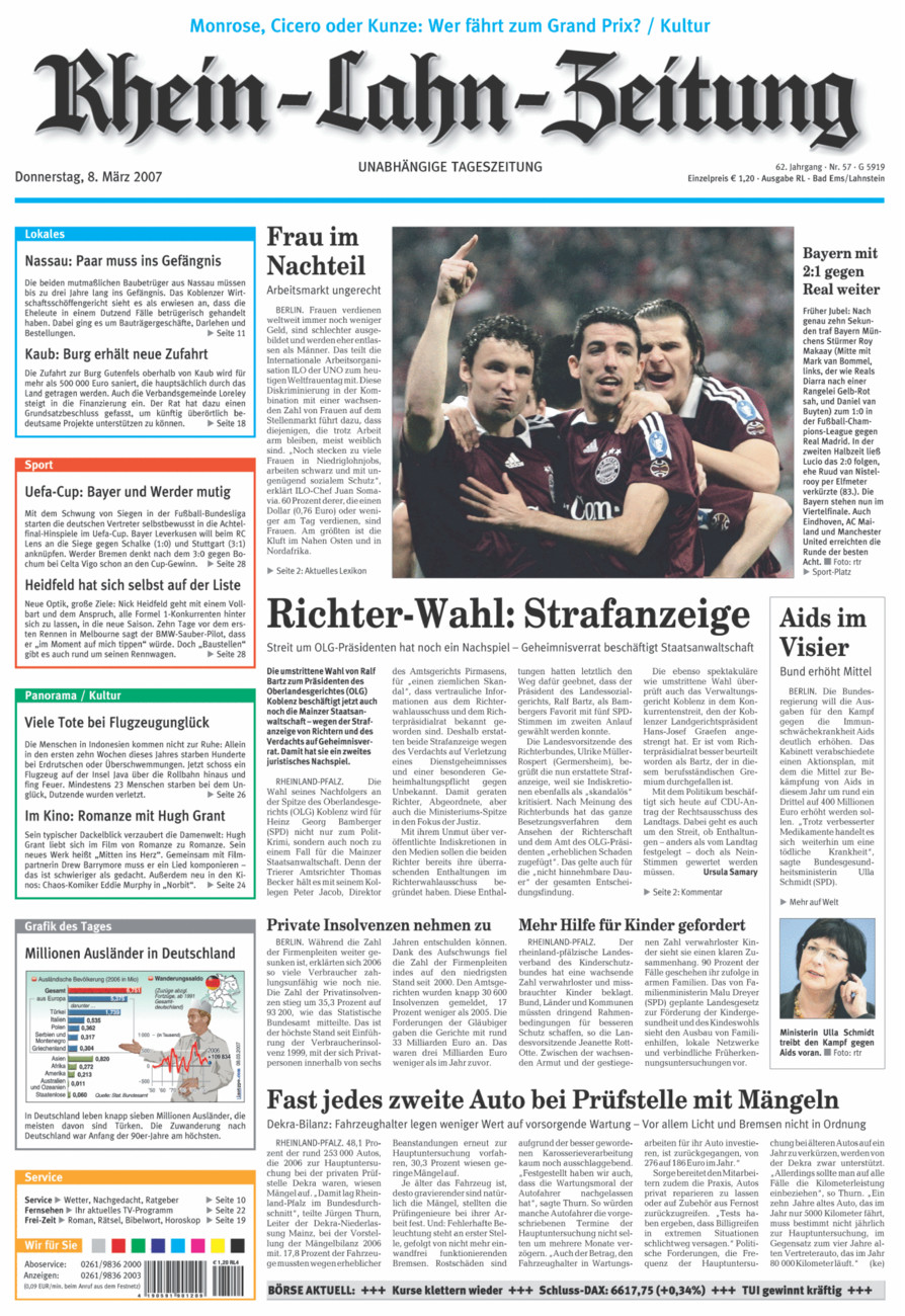 Rhein-Lahn-Zeitung vom Donnerstag, 08.03.2007