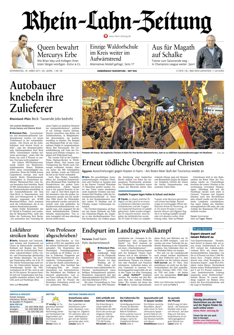 Rhein-Lahn-Zeitung vom Donnerstag, 10.03.2011