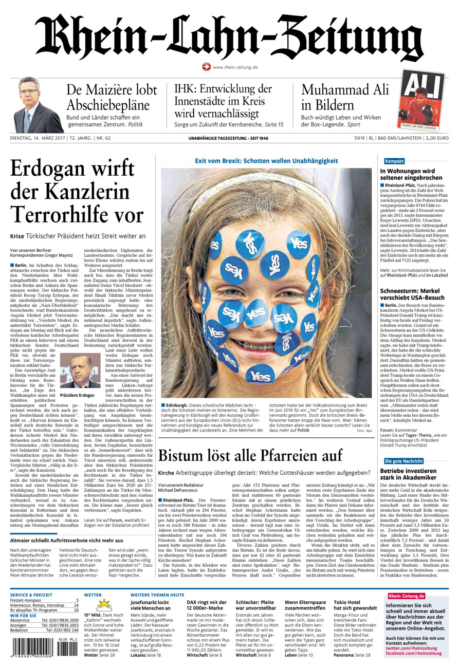 Rhein-Lahn-Zeitung vom Dienstag, 14.03.2017