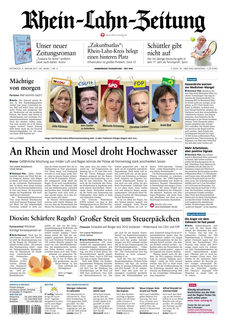 Rhein-Lahn-Zeitung vom Mittwoch, 05.01.2011