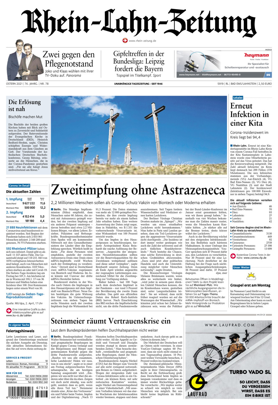 Rhein-Lahn-Zeitung vom Samstag, 03.04.2021