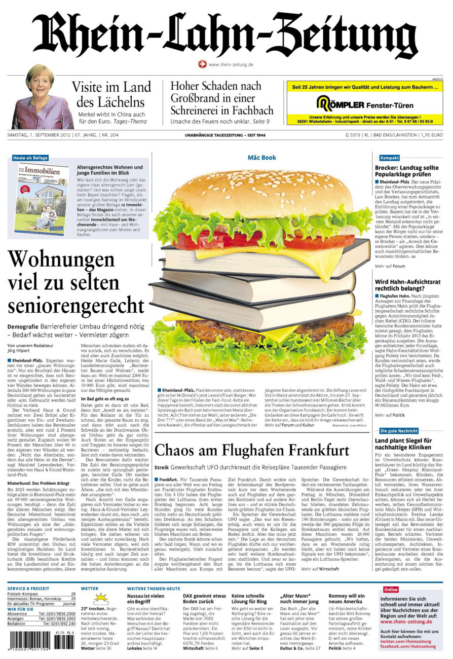 Rhein-Lahn-Zeitung vom Samstag, 01.09.2012