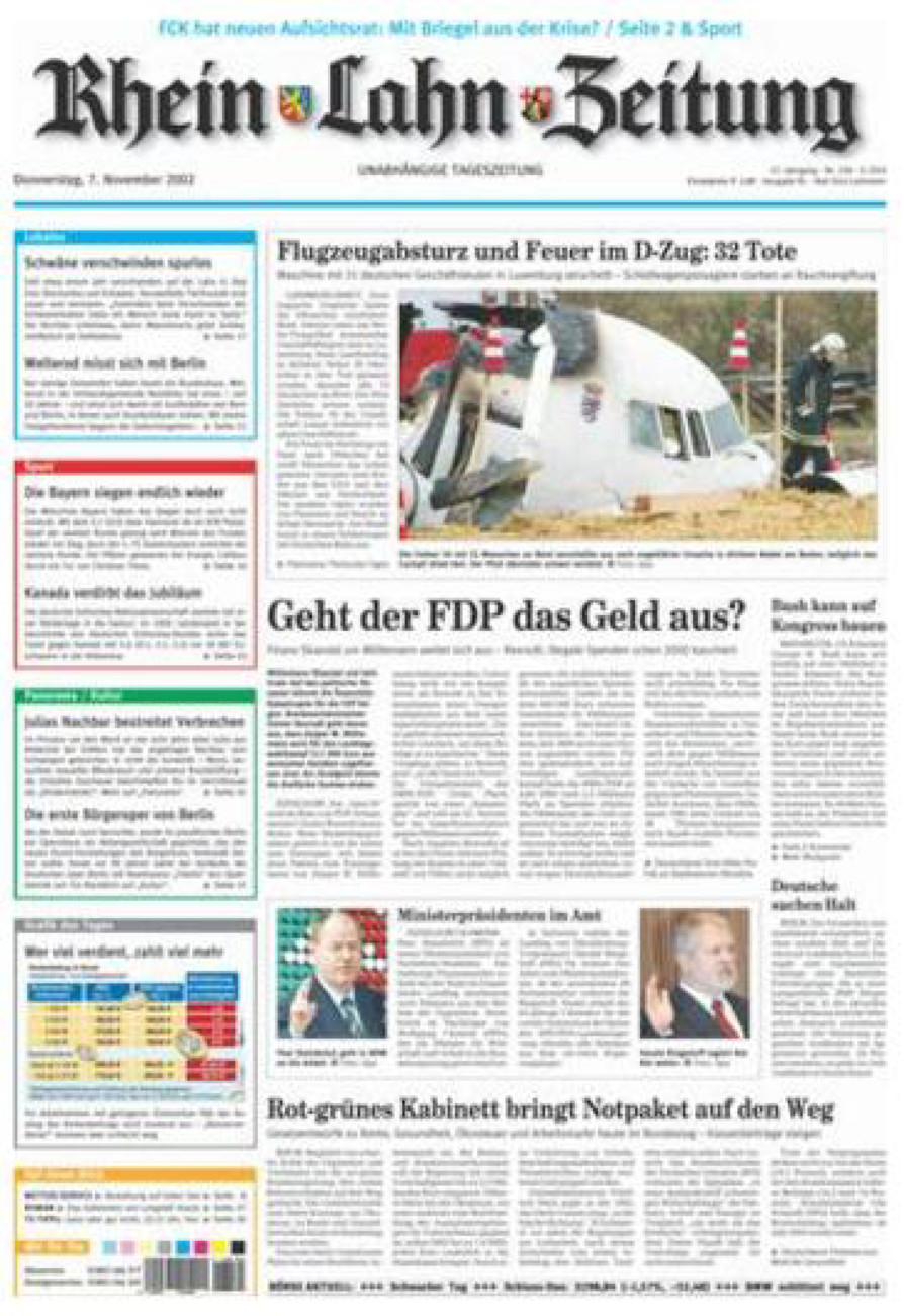 Rhein-Lahn-Zeitung vom Donnerstag, 07.11.2002