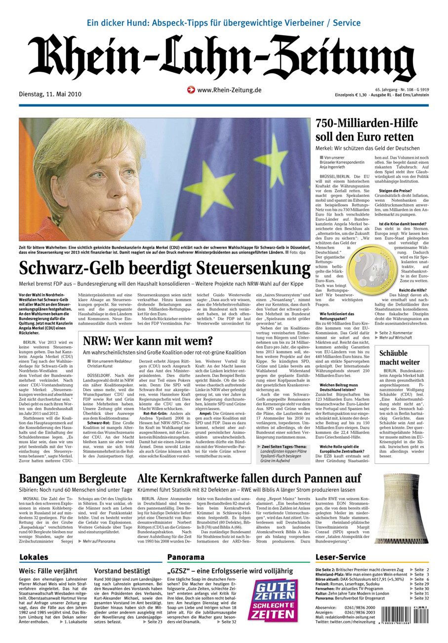 Rhein-Lahn-Zeitung vom Dienstag, 11.05.2010