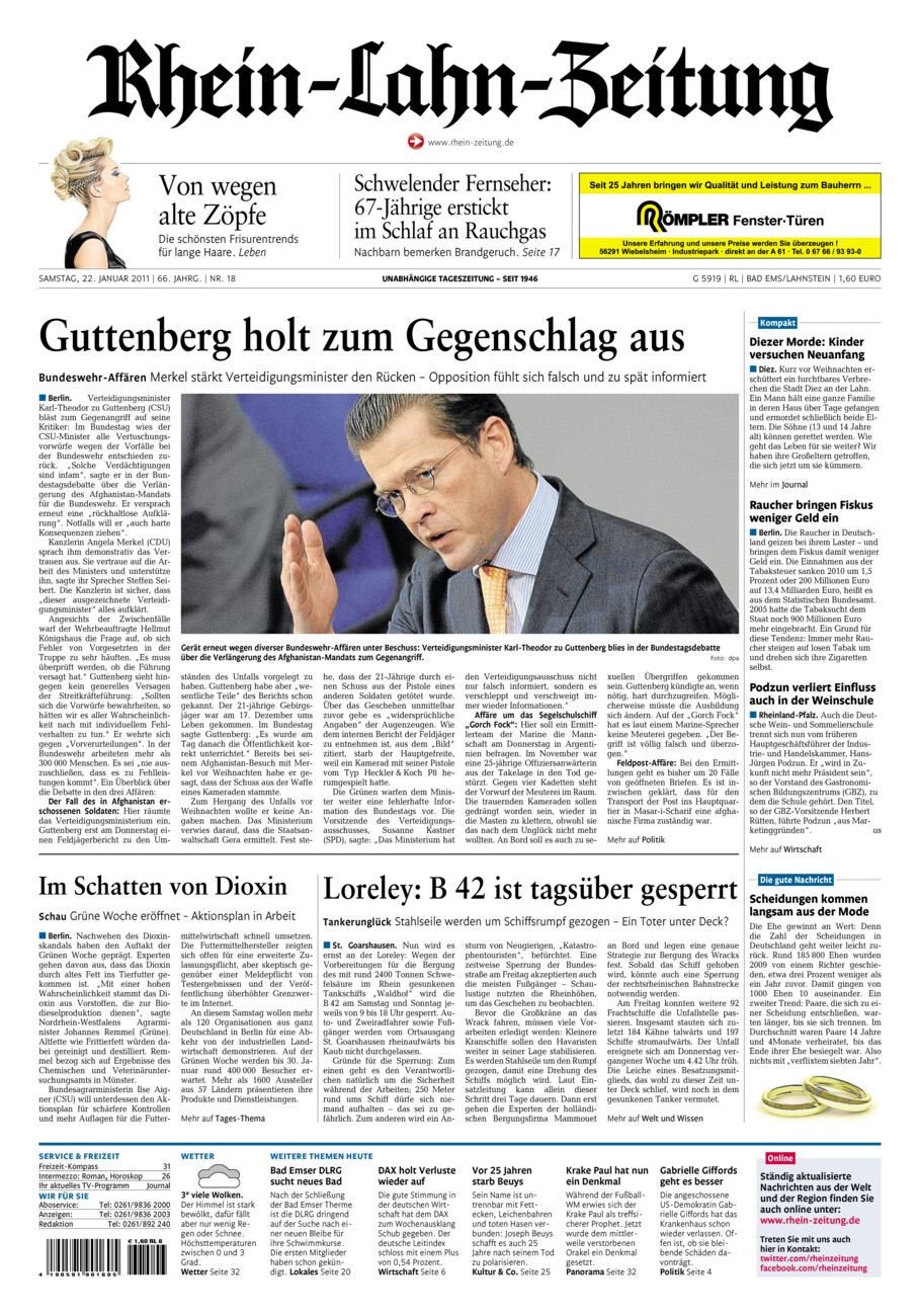 Rhein-Lahn-Zeitung vom Samstag, 22.01.2011