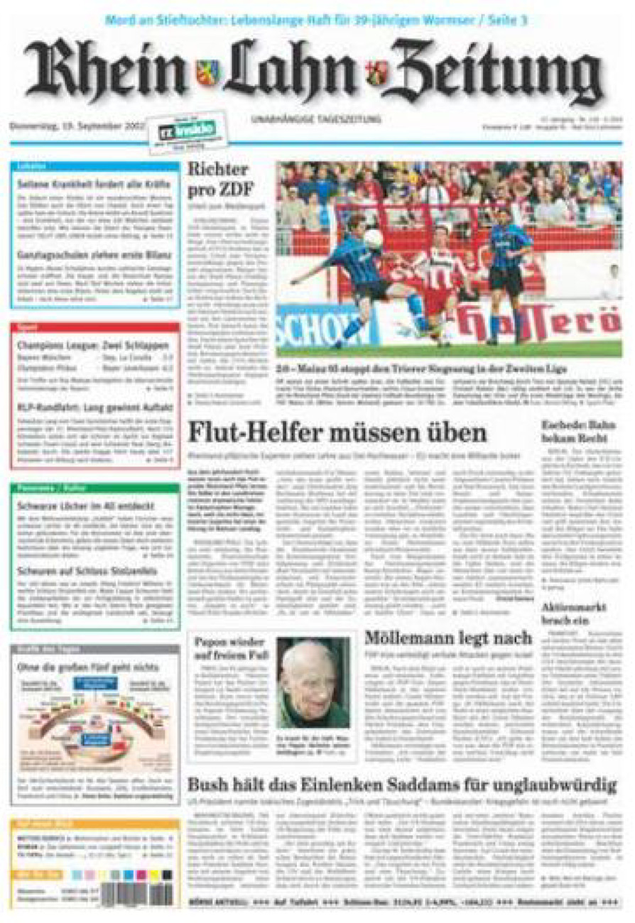 Rhein-Lahn-Zeitung vom Donnerstag, 19.09.2002