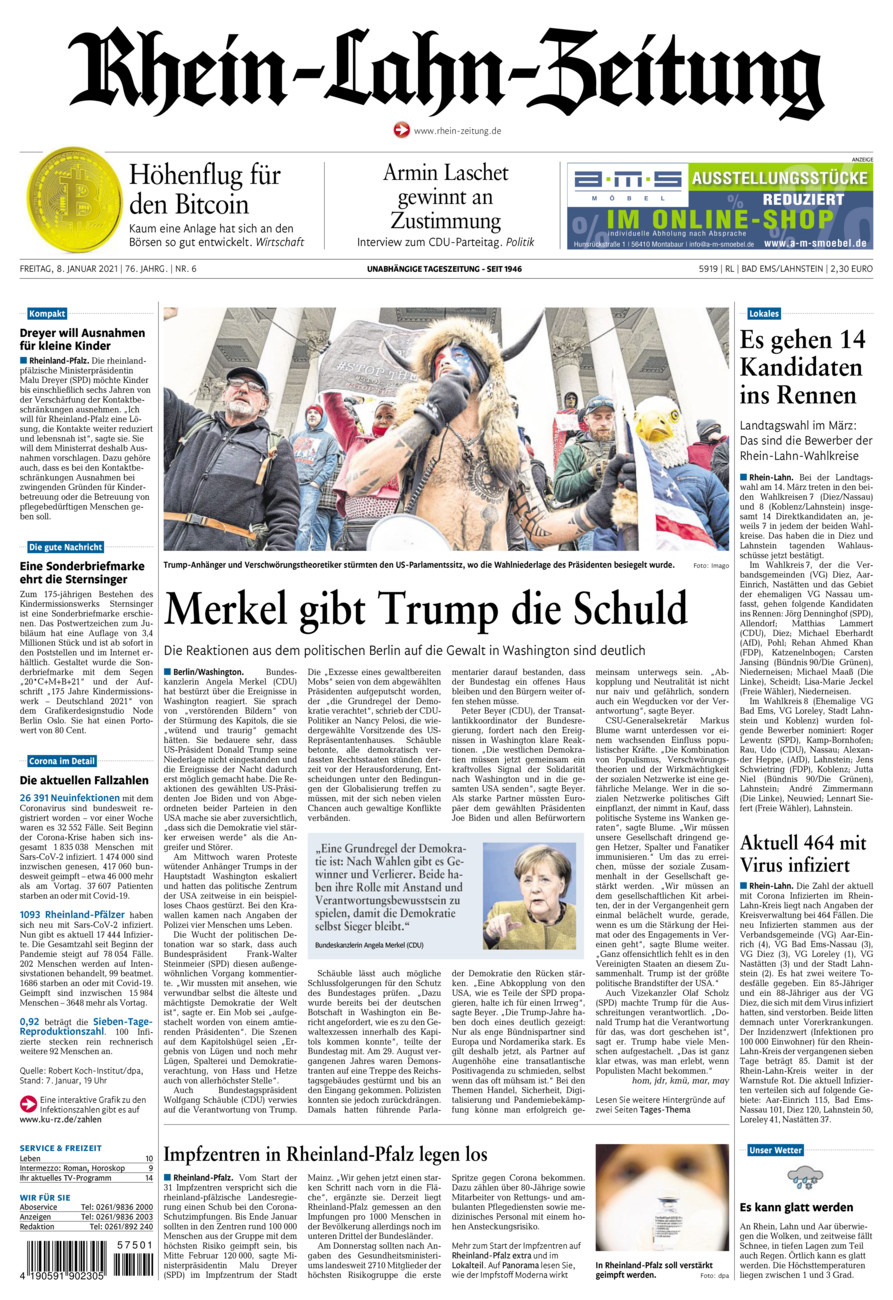 Rhein-Lahn-Zeitung vom Freitag, 08.01.2021