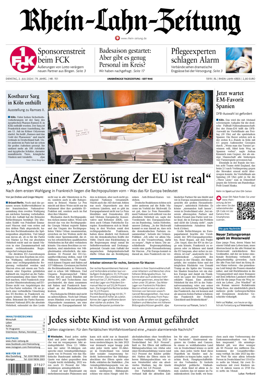 Rhein-Lahn-Zeitung vom Dienstag, 02.07.2024