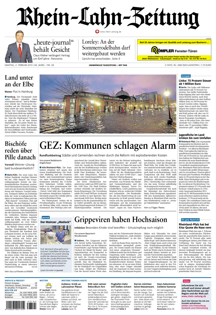 Rhein-Lahn-Zeitung vom Samstag, 02.02.2013