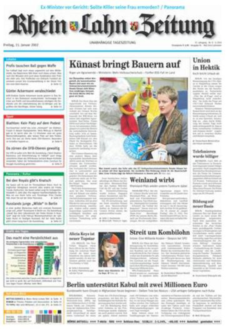 Rhein-Lahn-Zeitung vom Freitag, 11.01.2002