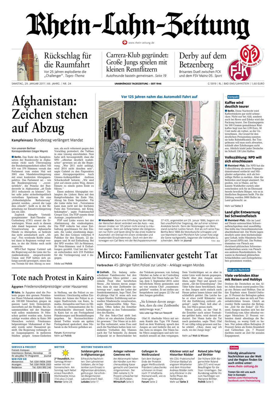 Rhein-Lahn-Zeitung vom Samstag, 29.01.2011