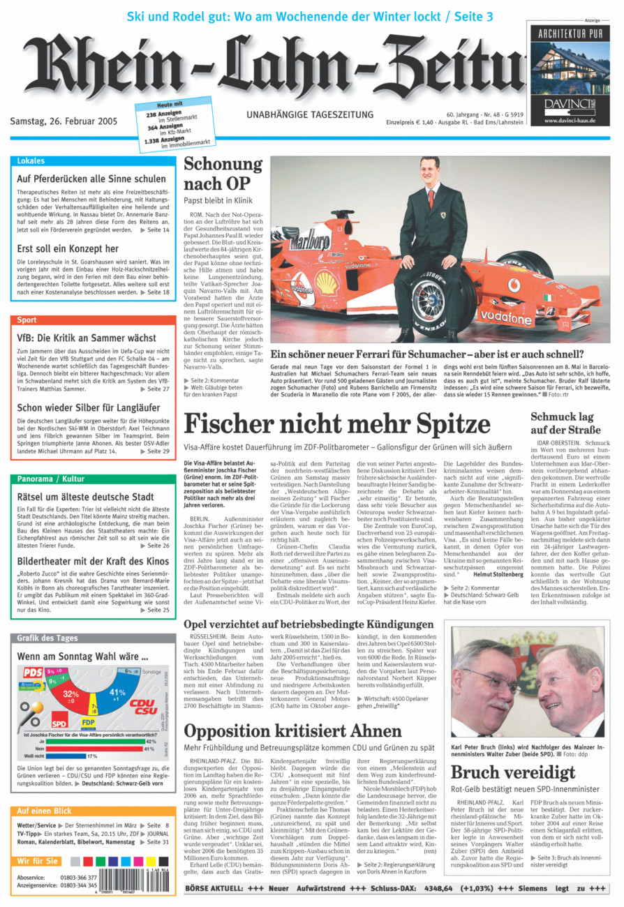 Rhein-Lahn-Zeitung vom Samstag, 26.02.2005