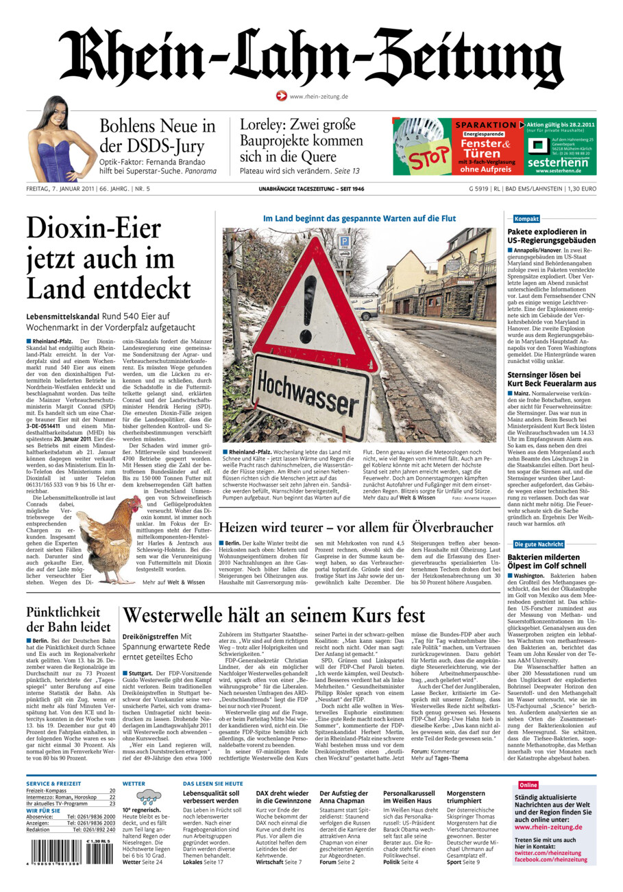 Rhein-Lahn-Zeitung vom Freitag, 07.01.2011