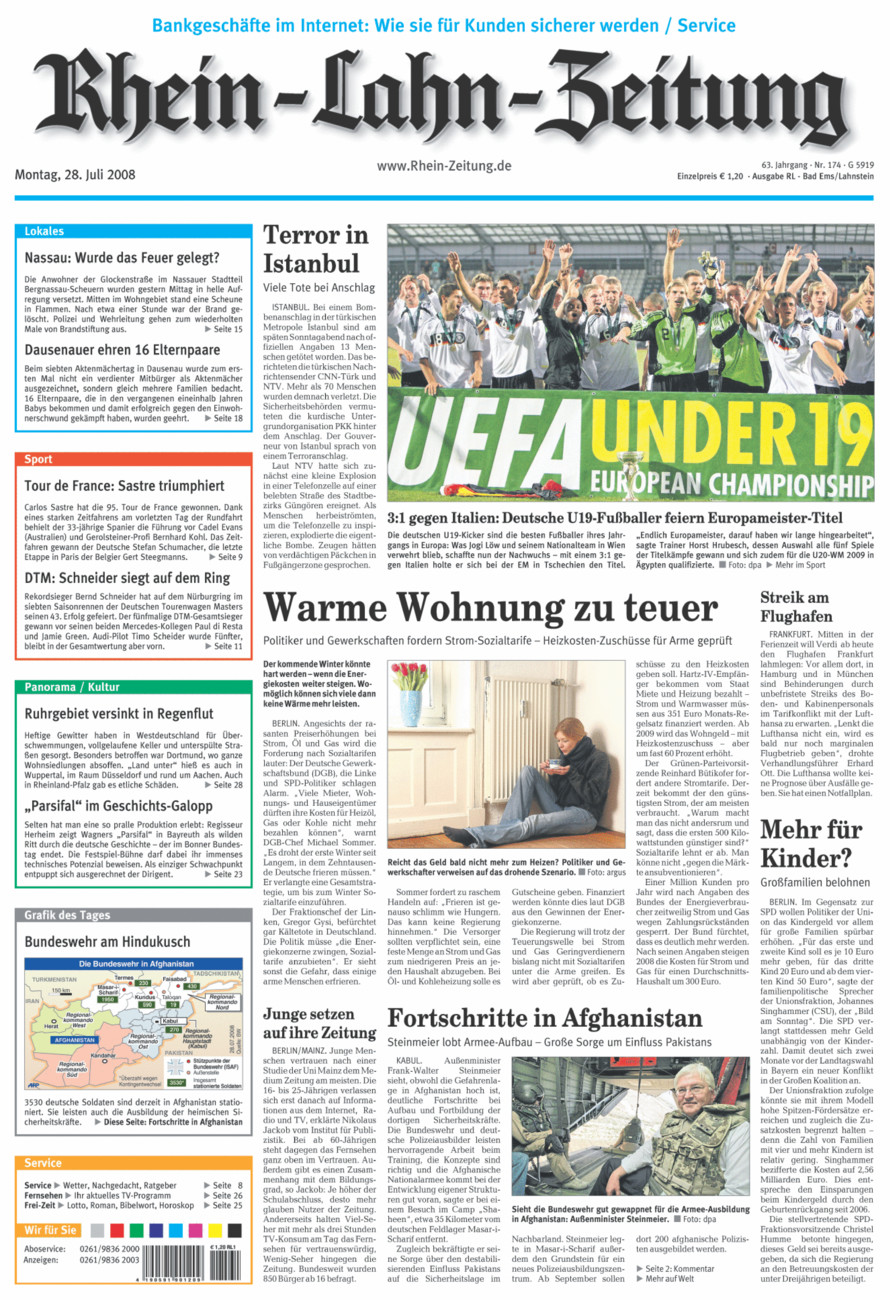Rhein-Lahn-Zeitung vom Montag, 28.07.2008