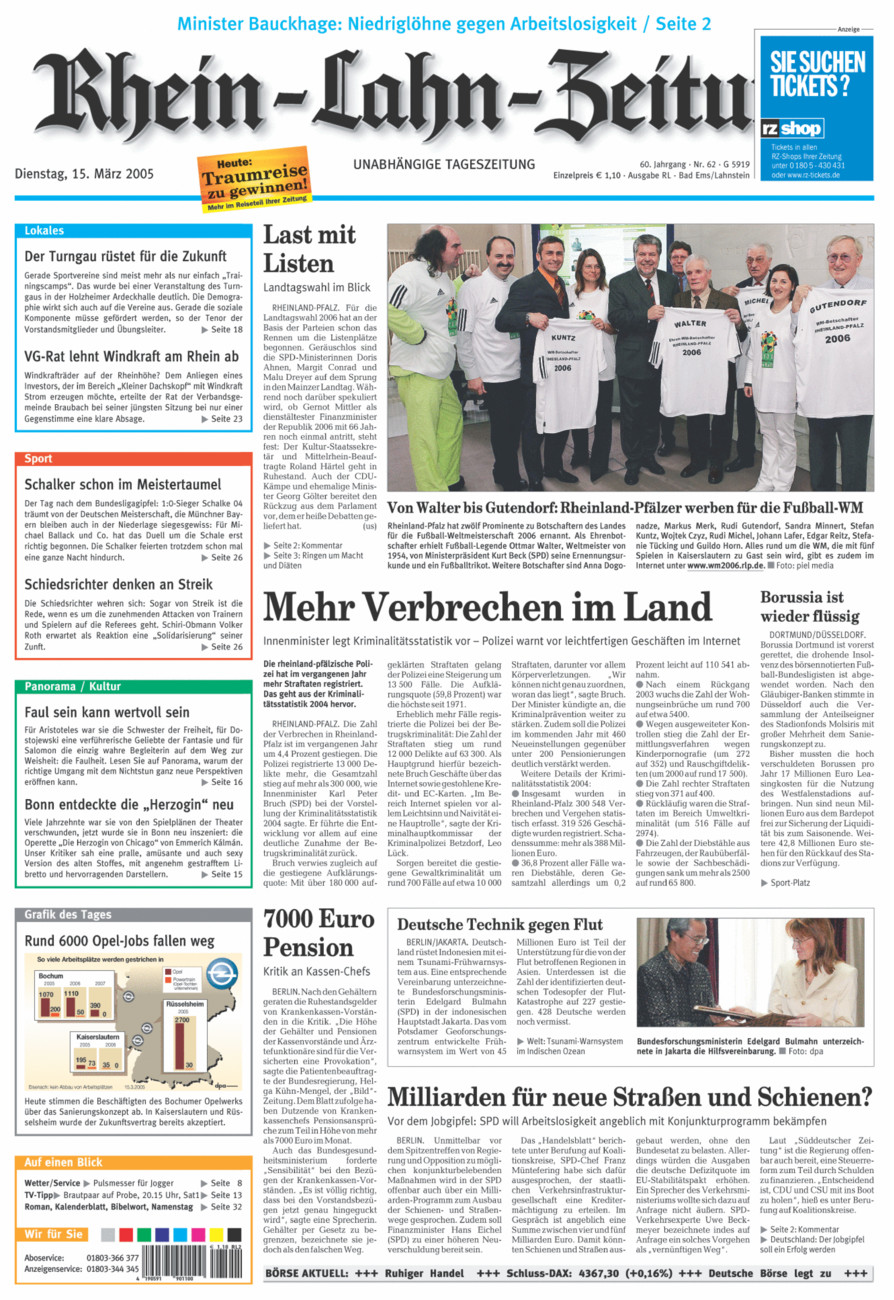 Rhein-Lahn-Zeitung vom Dienstag, 15.03.2005