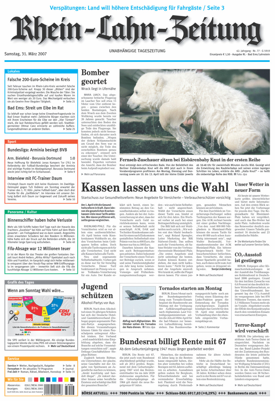 Rhein-Lahn-Zeitung vom Samstag, 31.03.2007