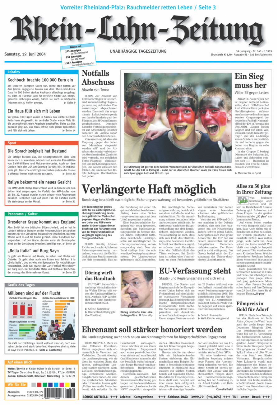 Rhein-Lahn-Zeitung vom Samstag, 19.06.2004