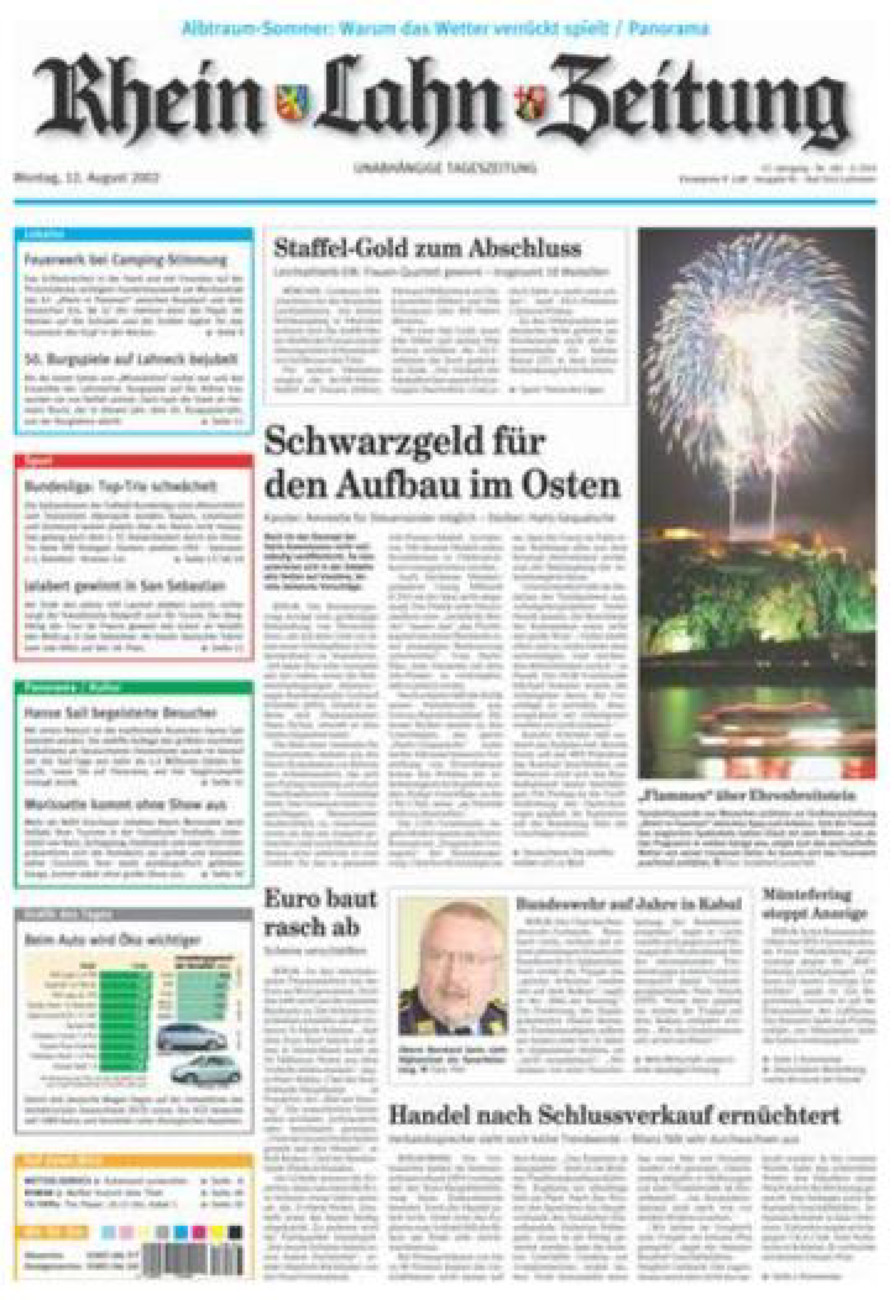 Rhein-Lahn-Zeitung vom Montag, 12.08.2002