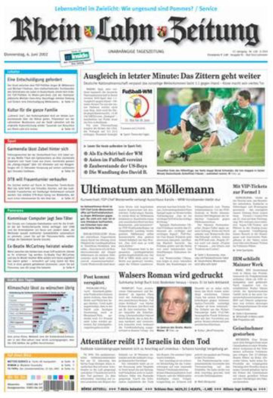 Rhein-Lahn-Zeitung vom Donnerstag, 06.06.2002