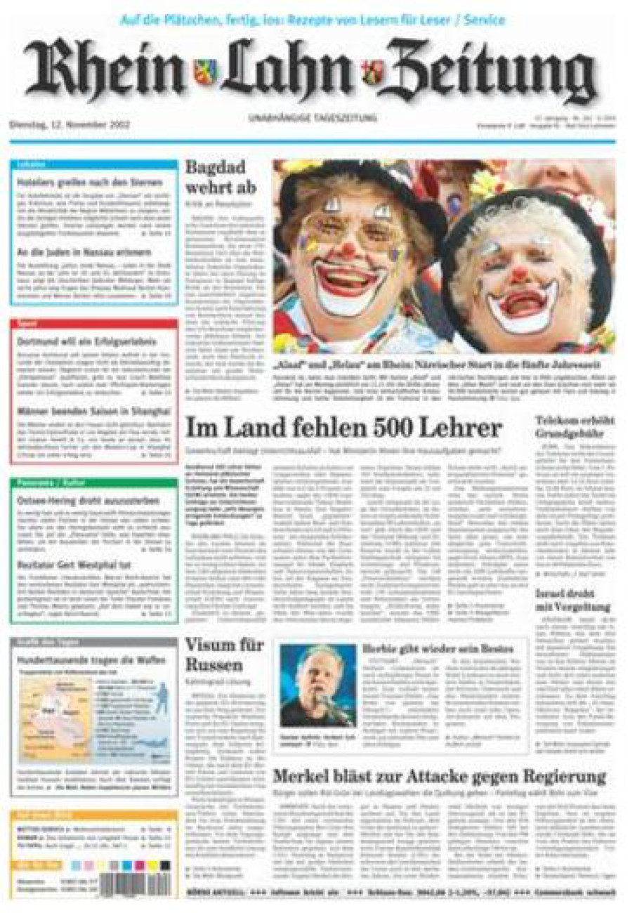 Rhein-Lahn-Zeitung vom Dienstag, 12.11.2002