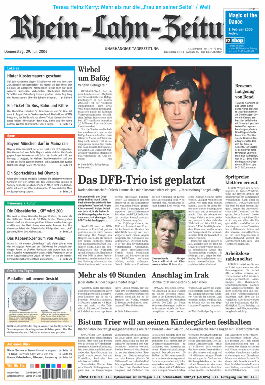Rhein-Lahn-Zeitung vom Donnerstag, 29.07.2004
