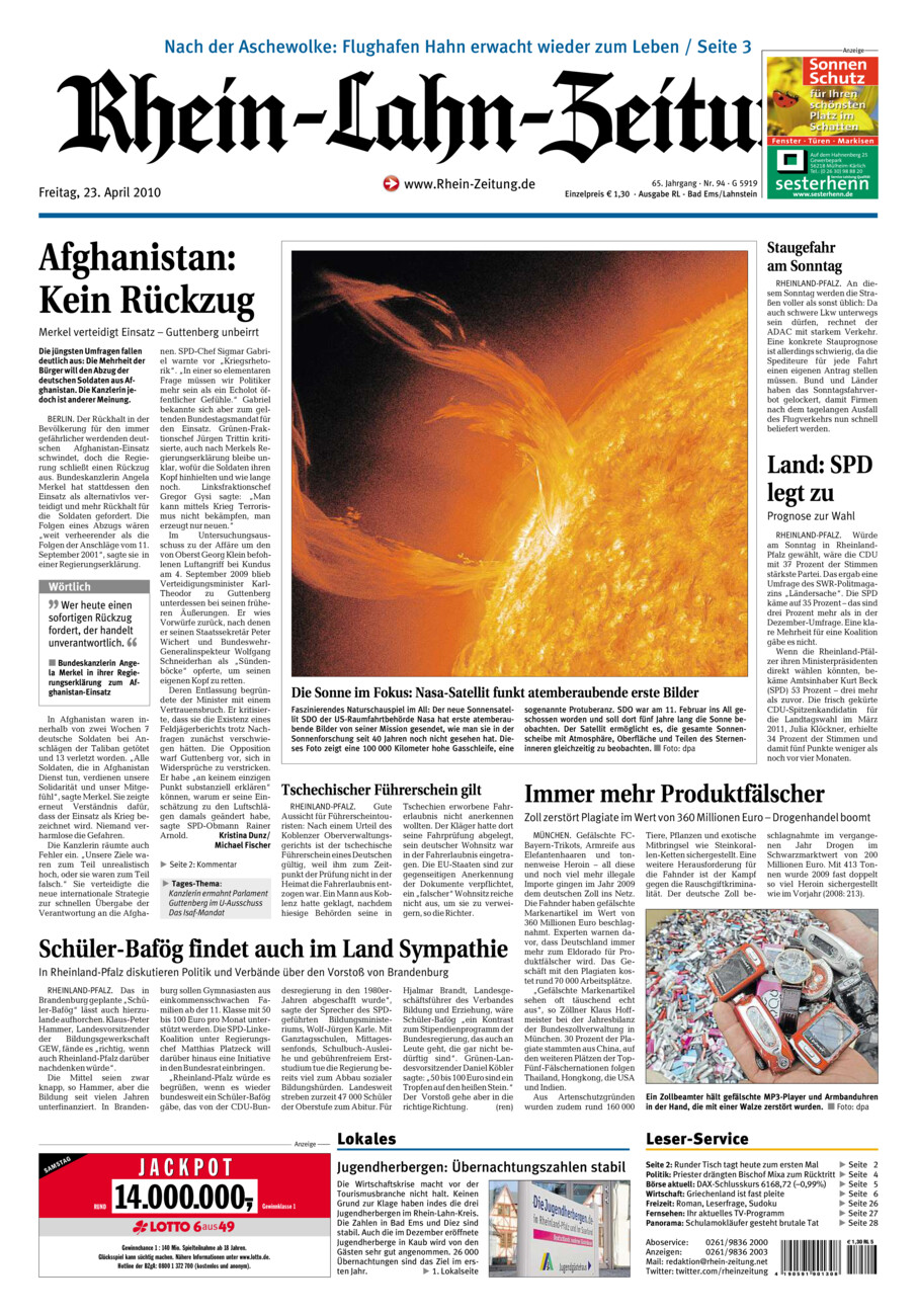 Rhein-Lahn-Zeitung vom Freitag, 23.04.2010