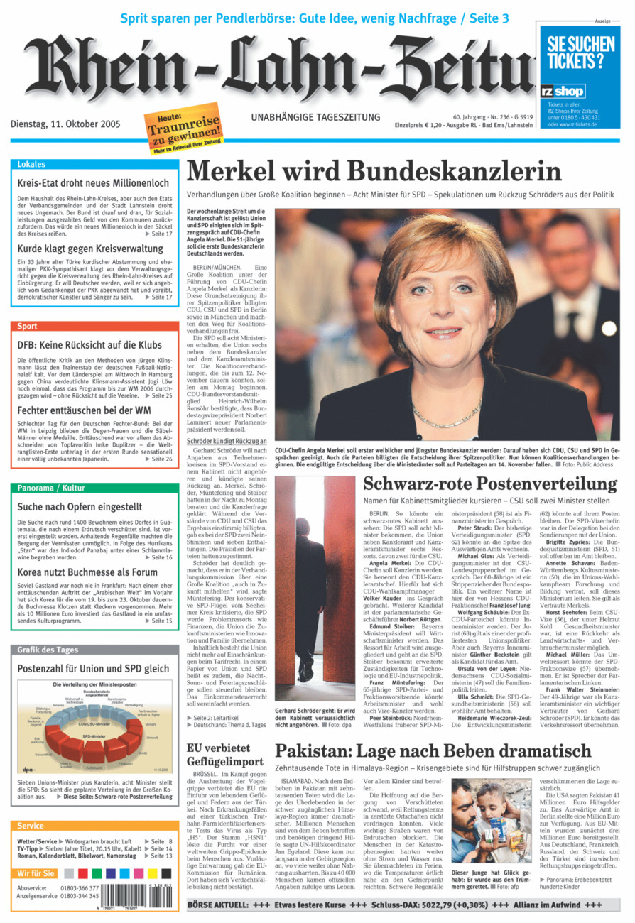 Rhein-Lahn-Zeitung vom Dienstag, 11.10.2005