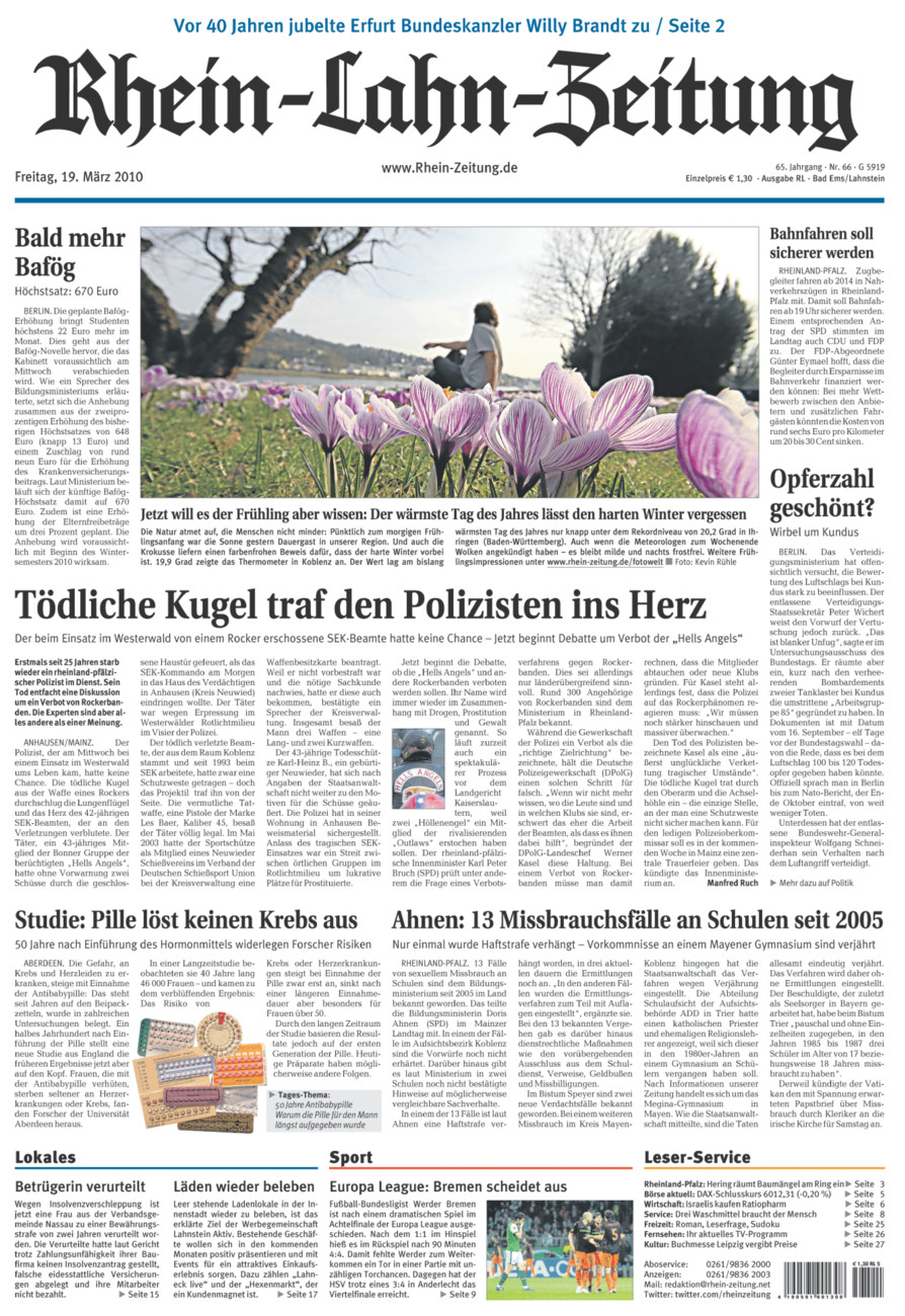 Rhein-Lahn-Zeitung vom Freitag, 19.03.2010