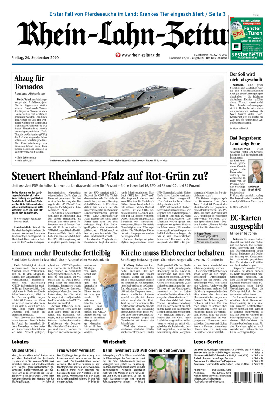 Rhein-Lahn-Zeitung vom Freitag, 24.09.2010