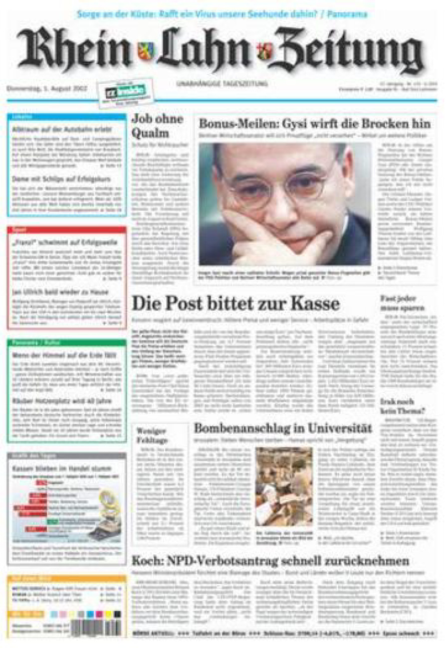 Rhein-Lahn-Zeitung vom Donnerstag, 01.08.2002