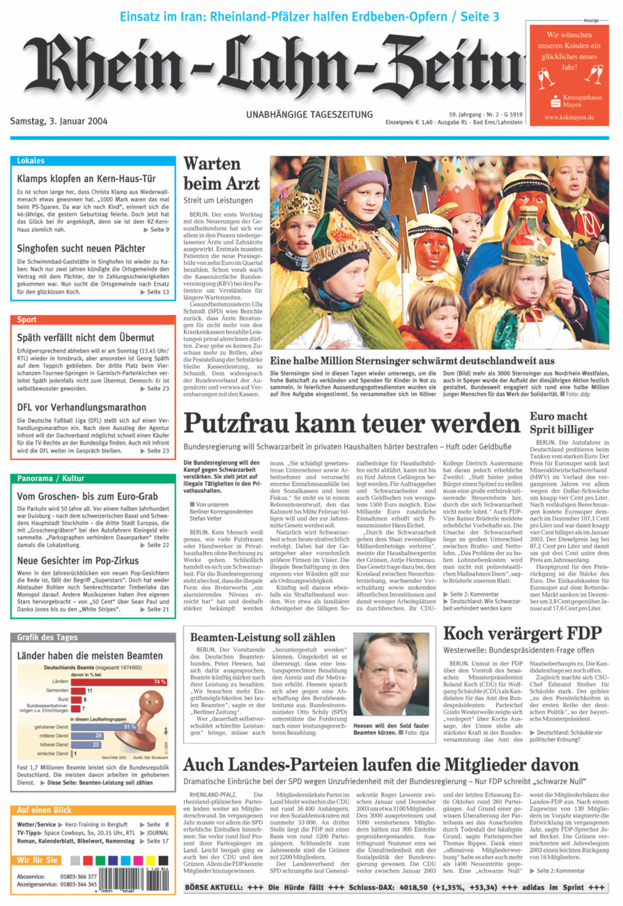 Rhein-Lahn-Zeitung vom Samstag, 03.01.2004