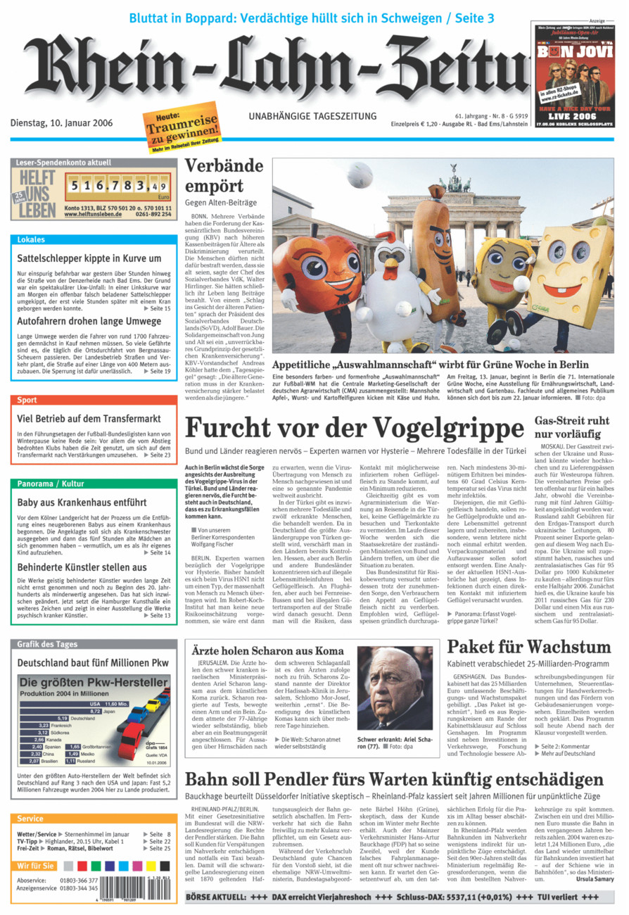 Rhein-Lahn-Zeitung vom Dienstag, 10.01.2006