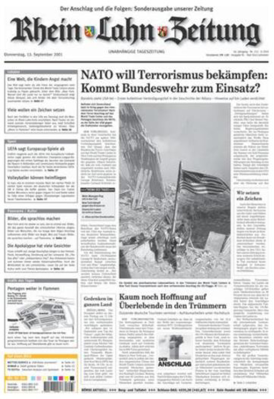 Rhein-Lahn-Zeitung vom Donnerstag, 13.09.2001