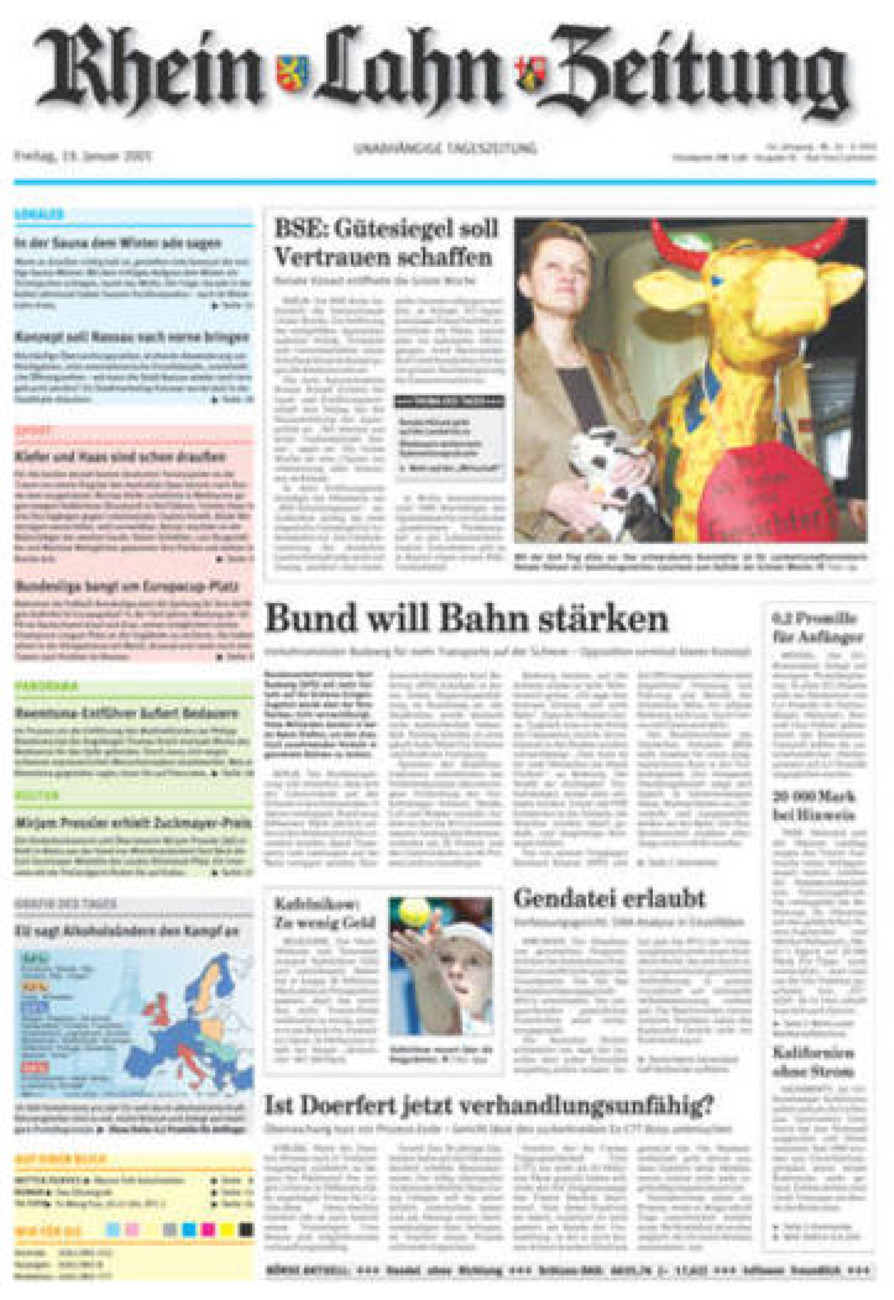 Rhein-Lahn-Zeitung vom Freitag, 19.01.2001