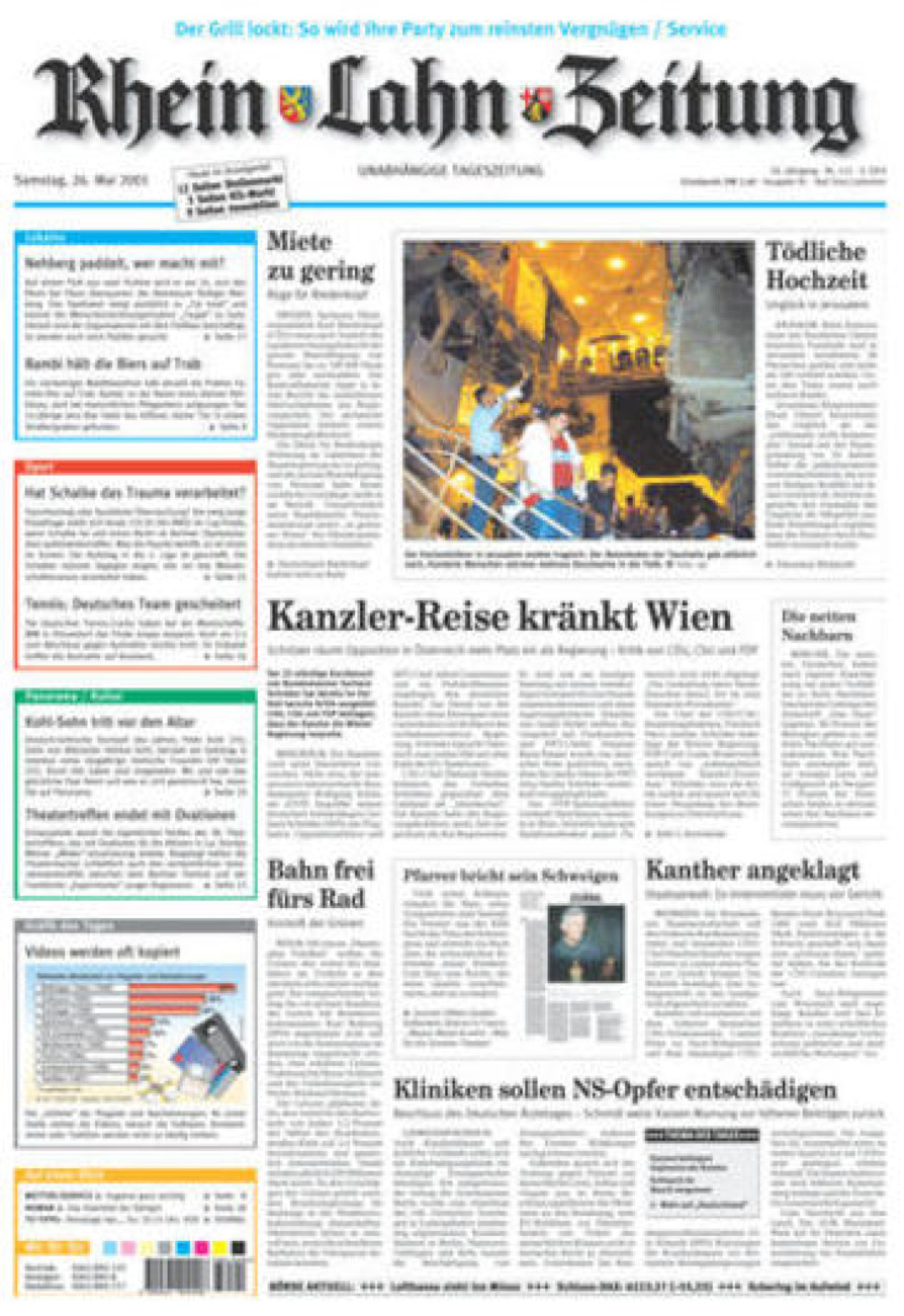 Rhein-Lahn-Zeitung vom Samstag, 26.05.2001