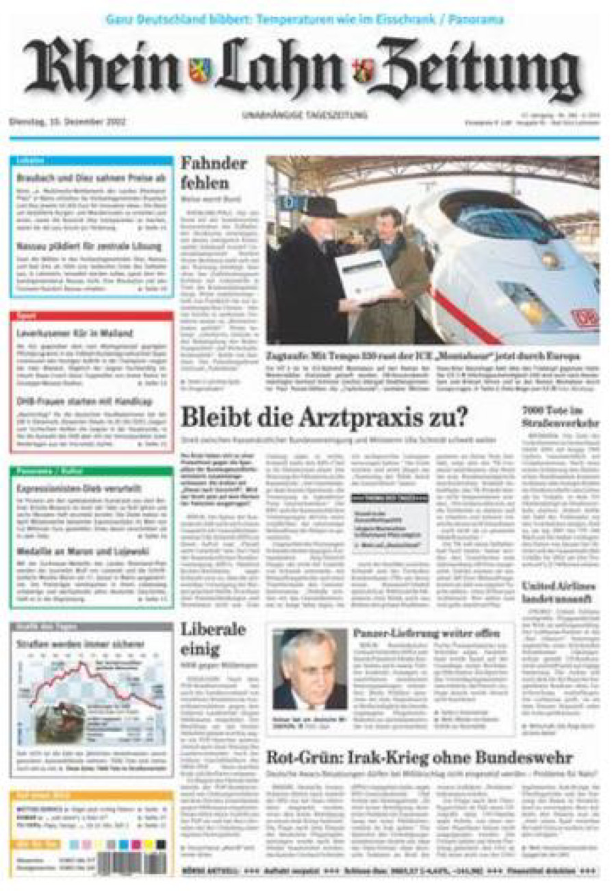 Rhein-Lahn-Zeitung vom Dienstag, 10.12.2002