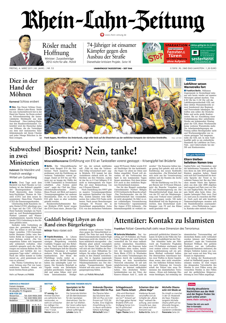 Rhein-Lahn-Zeitung vom Freitag, 04.03.2011