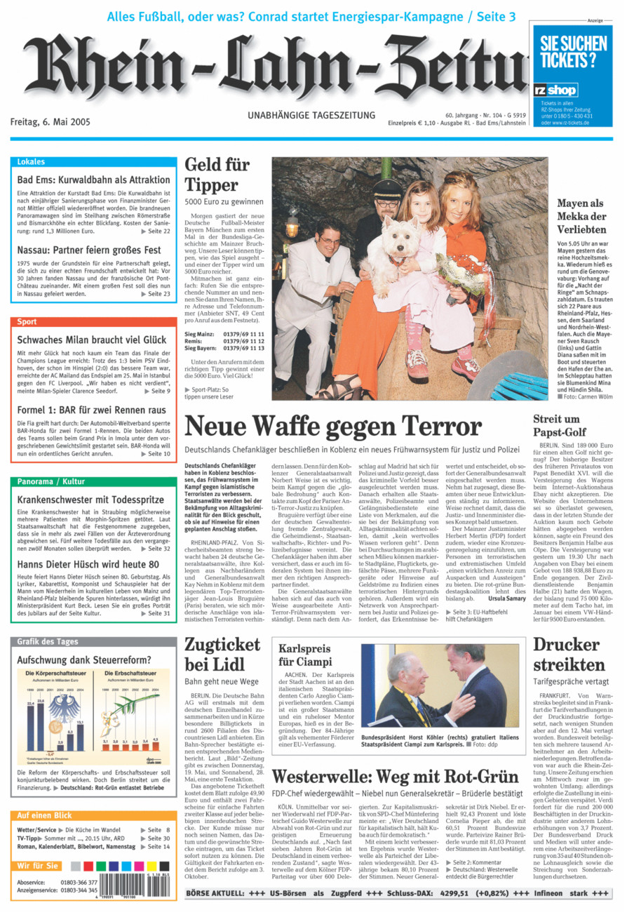 Rhein-Lahn-Zeitung vom Freitag, 06.05.2005