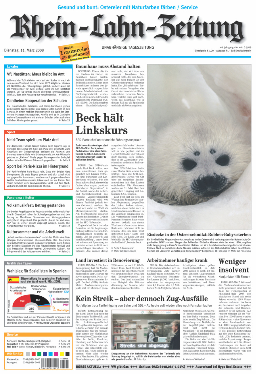 Rhein-Lahn-Zeitung vom Dienstag, 11.03.2008