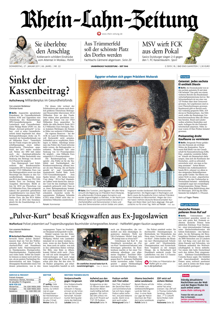 Rhein-Lahn-Zeitung vom Donnerstag, 27.01.2011