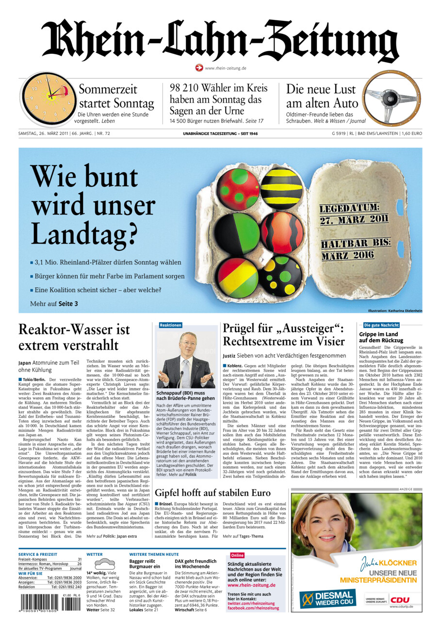 Rhein-Lahn-Zeitung vom Samstag, 26.03.2011