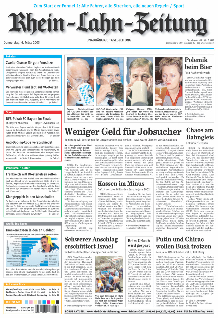Rhein-Lahn-Zeitung vom Donnerstag, 06.03.2003
