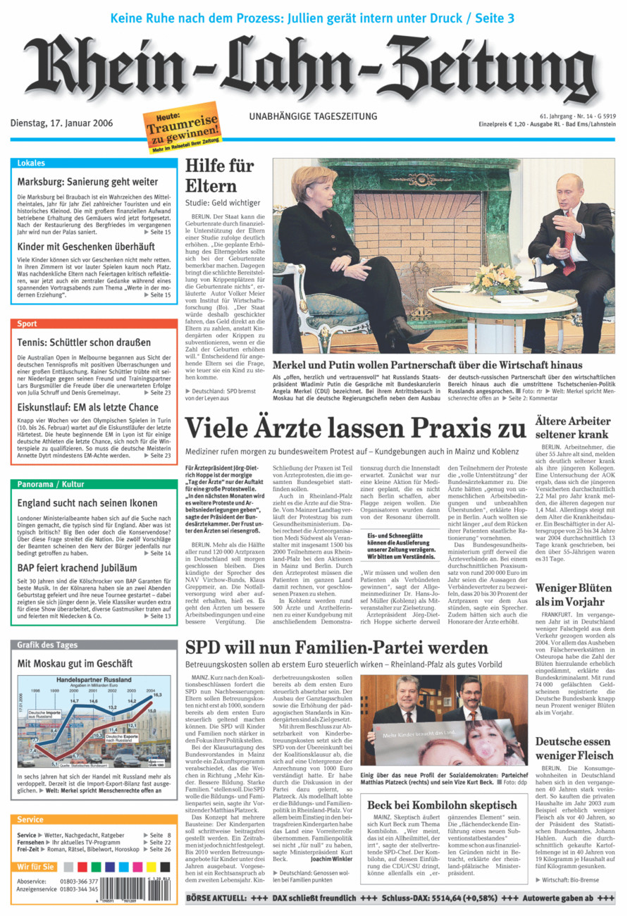 Rhein-Lahn-Zeitung vom Dienstag, 17.01.2006