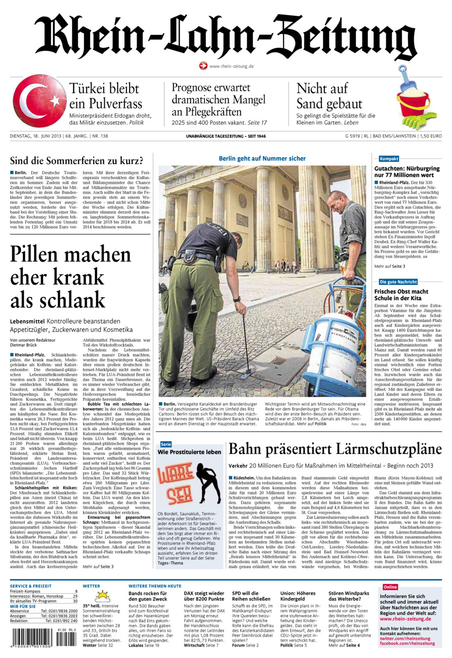 Rhein-Lahn-Zeitung vom Dienstag, 18.06.2013
