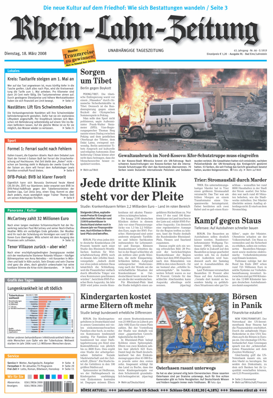 Rhein-Lahn-Zeitung vom Dienstag, 18.03.2008