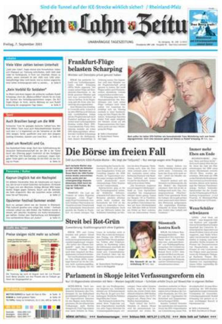 Rhein-Lahn-Zeitung vom Freitag, 07.09.2001
