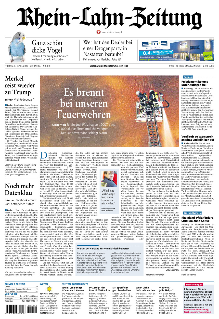Rhein-Lahn-Zeitung vom Freitag, 06.04.2018