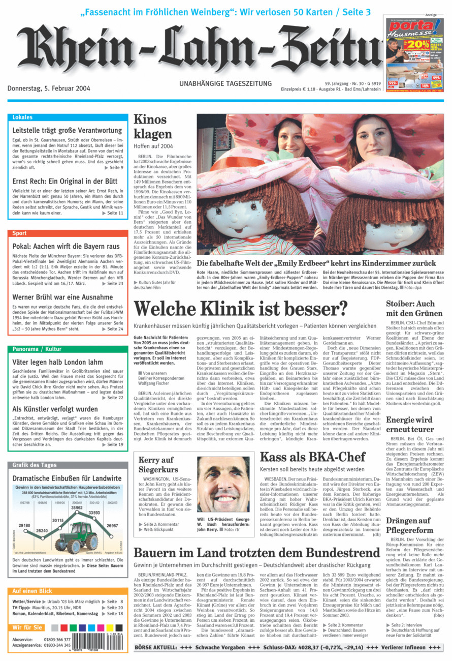 Rhein-Lahn-Zeitung vom Donnerstag, 05.02.2004